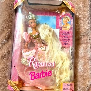 💇‍♀️✨💗 Rapunzel BARBIE Doll Original box TM Mattel 1997 Collectible Retro